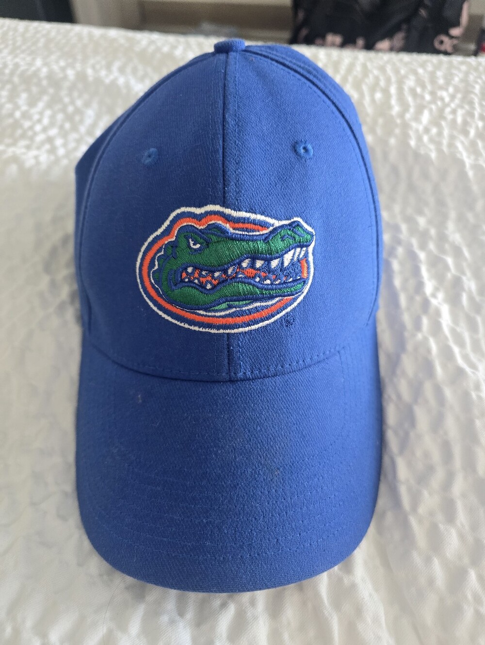 Vintage Nike Team Florida Gators Fitted Hat Cap Blue Orange Swoosh Flex Fit OSFA